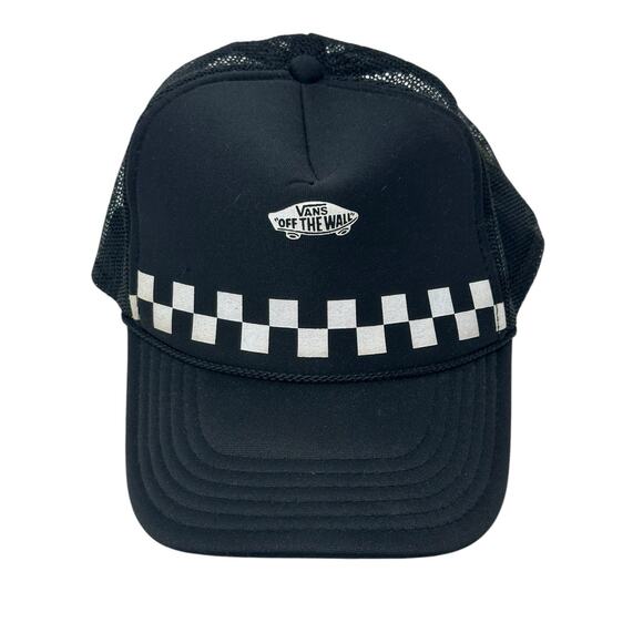 Vans Off The Wall OTTO Cap Skateboard Black Check Snapback Trucker Hat - Picture 1 of 6